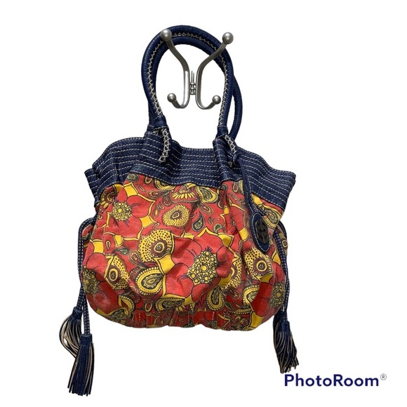 RED BY MARC ECKO - Blue/red/yellow cloth and “leather-like” trim purse - Picture 7 of 10